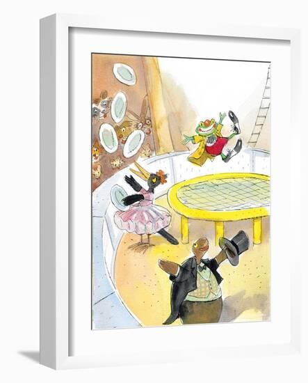 Ted, Ed. Caroll and the Trampoline - Turtle-Valeri Gorbachev-Framed Giclee Print