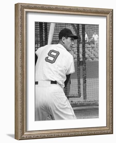 Ted Williams During Batting Practice-Ralph Morse-Framed Premium Photographic Print