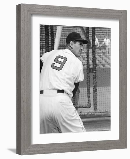 Ted Williams During Batting Practice-Ralph Morse-Framed Premium Photographic Print