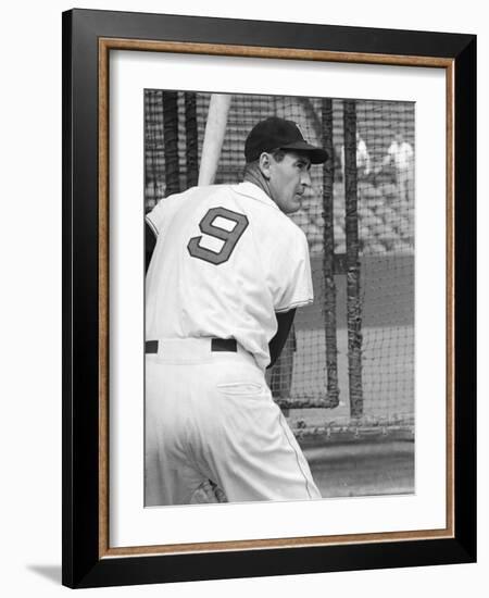 Ted Williams During Batting Practice-Ralph Morse-Framed Premium Photographic Print