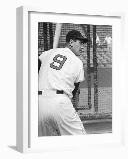 Ted Williams During Batting Practice-Ralph Morse-Framed Premium Photographic Print