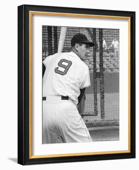 Ted Williams During Batting Practice-Ralph Morse-Framed Premium Photographic Print