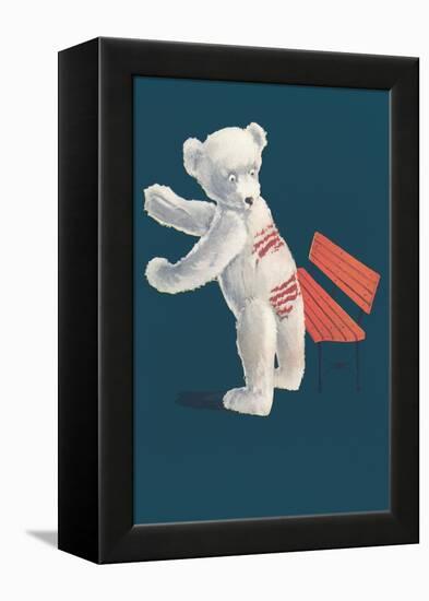 Teddy Bear and Wet Paint-null-Framed Stretched Canvas