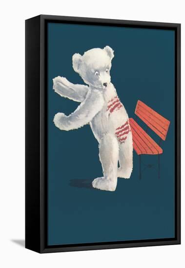 Teddy Bear and Wet Paint-null-Framed Stretched Canvas