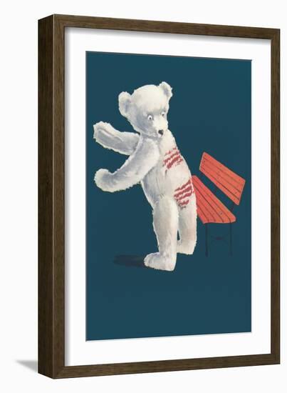 Teddy Bear and Wet Paint-null-Framed Art Print