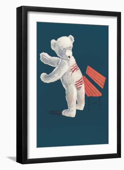 Teddy Bear and Wet Paint-null-Framed Art Print