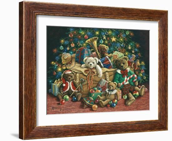 Teddy Bear Christmas-Janet Kruskamp-Framed Art Print