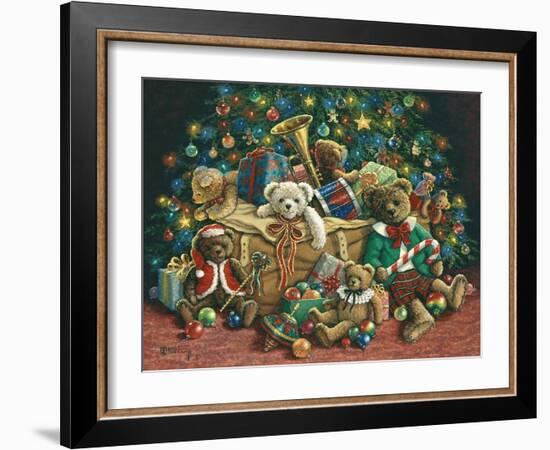 Teddy Bear Christmas-Janet Kruskamp-Framed Art Print