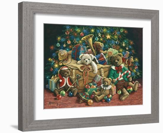 Teddy Bear Christmas-Janet Kruskamp-Framed Art Print