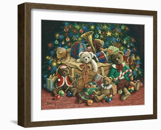 Teddy Bear Christmas-Janet Kruskamp-Framed Art Print