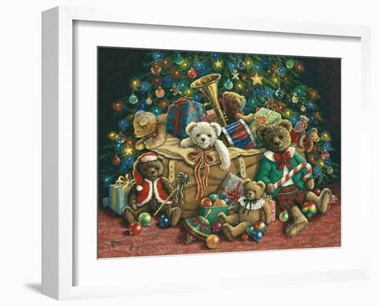 Teddy Bear Christmas-Janet Kruskamp-Framed Art Print