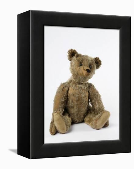 Teddy Bear in Gold Yorkshire Cloth Plush, with Black Thread Embroidered Nose, Mouth and Claws-null-Framed Premier Image Canvas