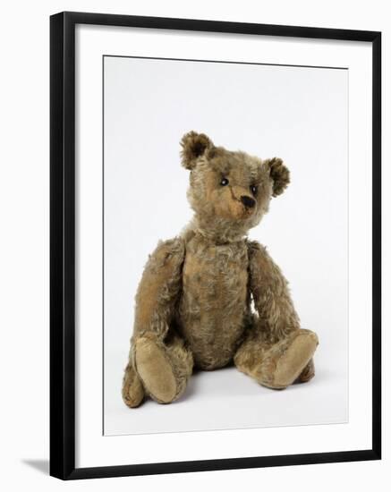 Teddy Bear in Gold Yorkshire Cloth Plush, with Black Thread Embroidered Nose, Mouth and Claws-null-Framed Photographic Print