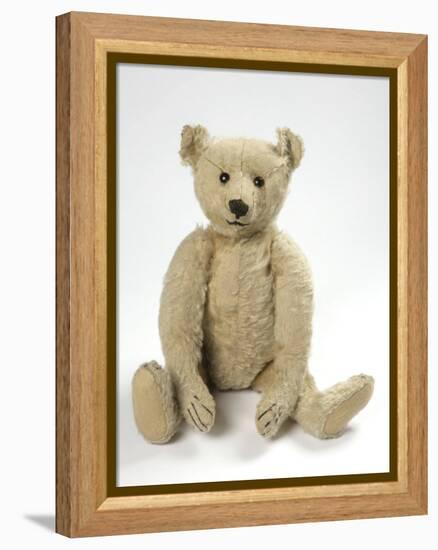 Teddy Bear in Yorkshire Cloth-null-Framed Premier Image Canvas