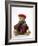 Teddy Bear Wearing Knitted Hat, Scarf, Jacket and Trousers-null-Framed Photographic Print