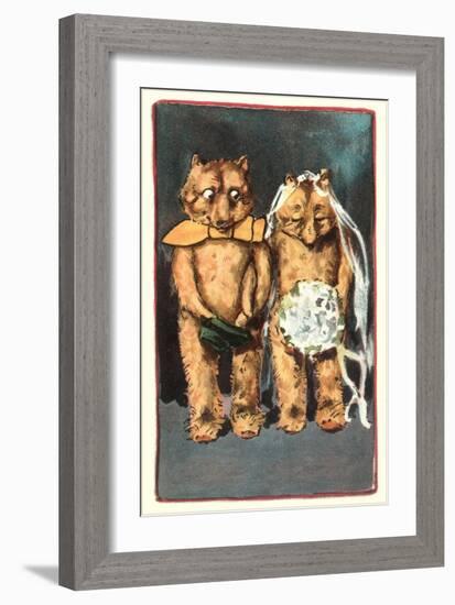 Teddy Bear Wedding-null-Framed Art Print