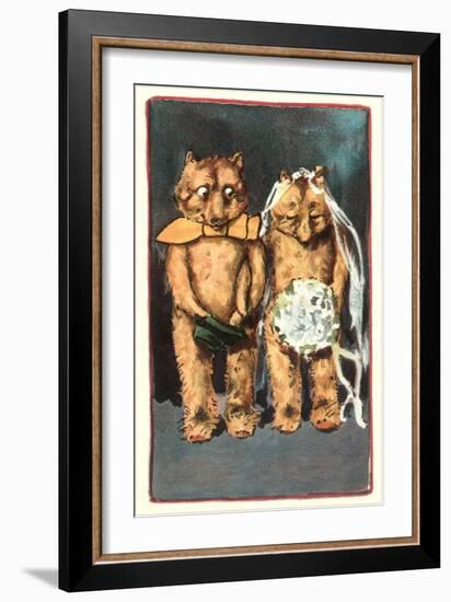 Teddy Bear Wedding-null-Framed Art Print
