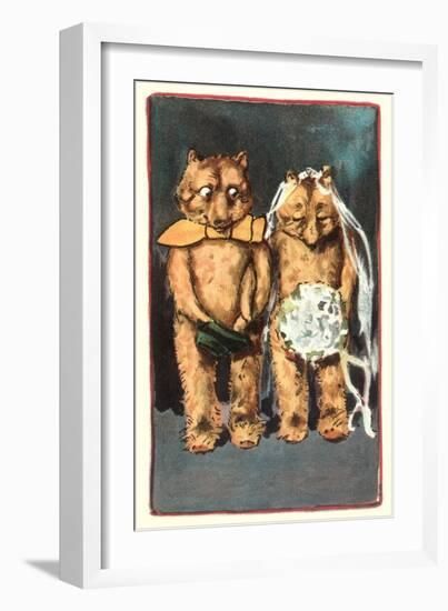 Teddy Bear Wedding-null-Framed Art Print