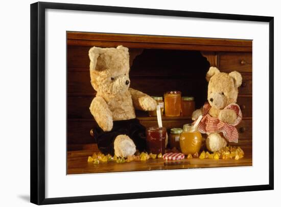 Teddy Bear with Honey and Jam-null-Framed Photographic Print