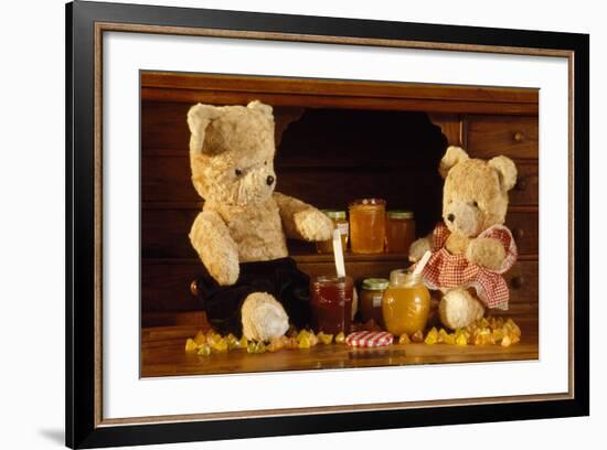 Teddy Bear with Honey and Jam-null-Framed Photographic Print