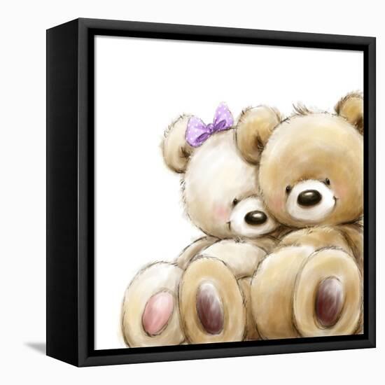 Teddy Couple-MAKIKO-Framed Premier Image Canvas