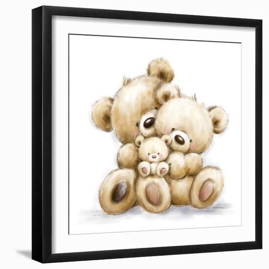 Teddy Family-MAKIKO-Framed Giclee Print