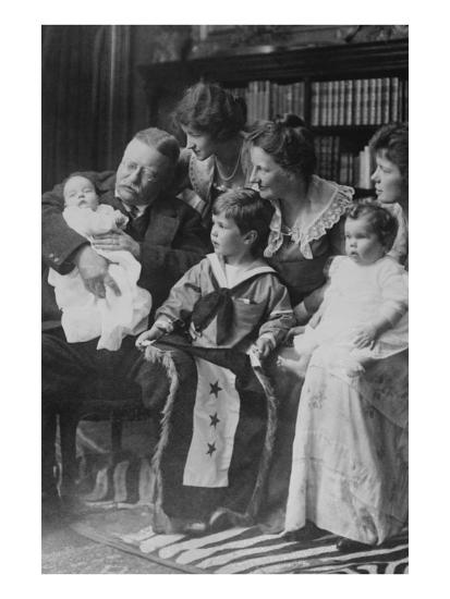 Teddy Roosevelt Holds A Baby In His Arms In A Family Portrait Art Print Art Com Teddy Roosevelt Holds A Baby In His Arms In A Family Portrait Art Print Art Com