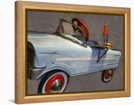 Tee Bird Pedal Car Angle-Michelle Calkins-Framed Stretched Canvas