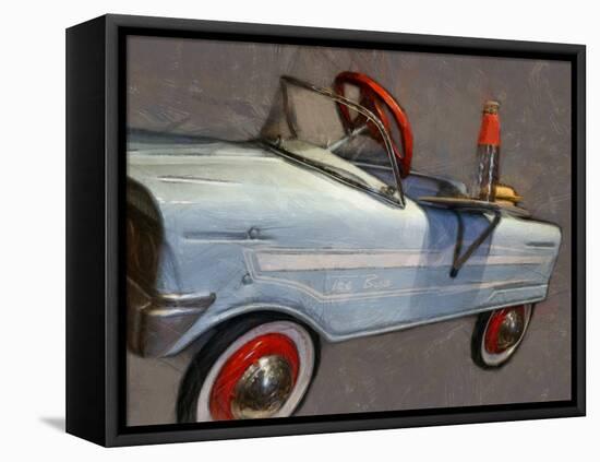 Tee Bird Pedal Car Angle-Michelle Calkins-Framed Stretched Canvas