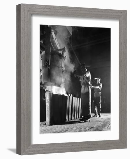 Teeming Iron in the Steel City, Sheffield, South Yorkshire, 1963-Michael Walters-Framed Photographic Print