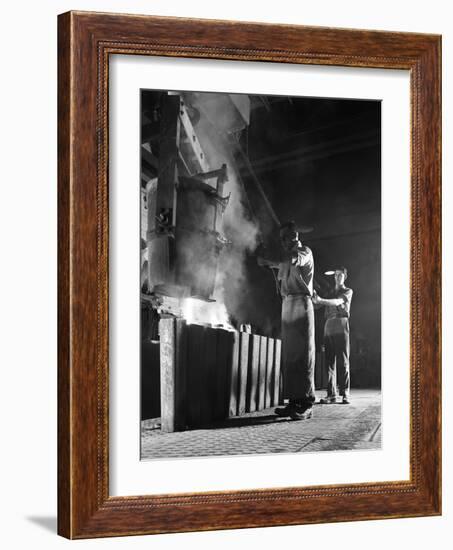 Teeming Iron in the Steel City, Sheffield, South Yorkshire, 1963-Michael Walters-Framed Photographic Print