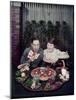 Teen Couple Eating Pizza from a Garden Table, 1960-Eliot Elisofon-Mounted Photographic Print