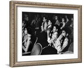 Teenage Audience Indoors at the Movies-Gordon Parks-Framed Photographic Print