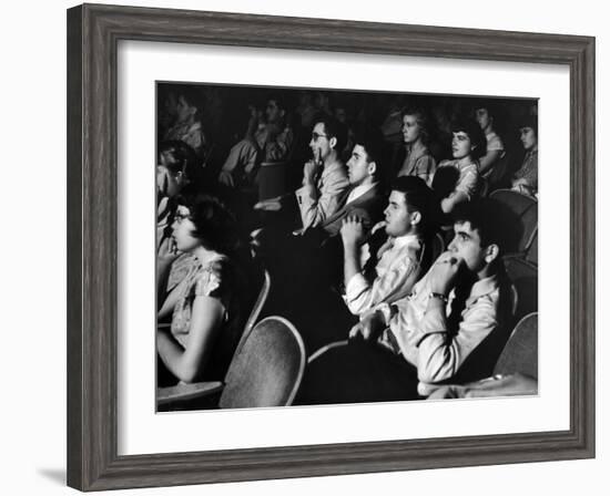 Teenage Audience Indoors at the Movies-Gordon Parks-Framed Photographic Print