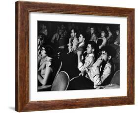 Teenage Audience Indoors at the Movies-Gordon Parks-Framed Photographic Print