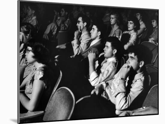 Teenage Audience Indoors at the Movies-Gordon Parks-Mounted Photographic Print