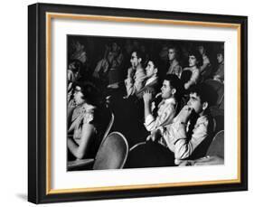 Teenage Audience Indoors at the Movies-Gordon Parks-Framed Photographic Print