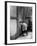 Teenage Boy Peeping Through Keyhole-null-Framed Photo