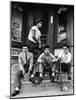 Teenage Boys Hangout on Stoop of Local Store Front-Gordon Parks-Mounted Photographic Print