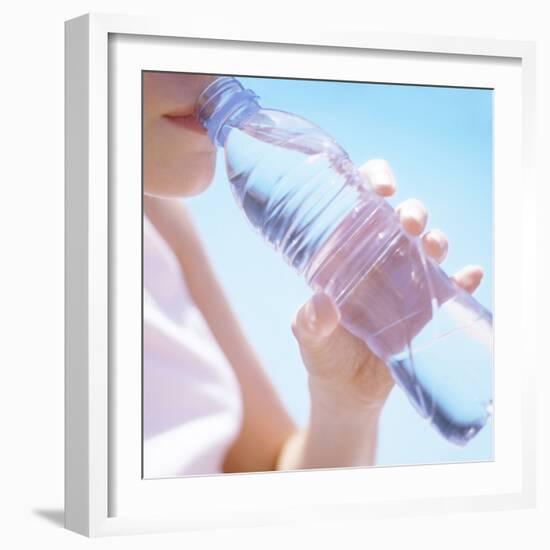 Teenage Girl Drinking Water-Cristina-Framed Premium Photographic Print