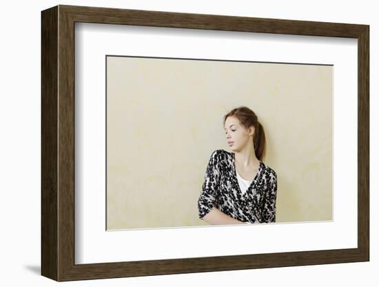 Teenage Girl Self-Confident, Standing, Portrait-Axel Schmies-Framed Photographic Print