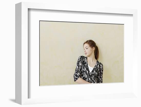 Teenage Girl Self-Confident, Standing, Portrait-Axel Schmies-Framed Photographic Print