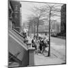 Teenage Girls Walking Down Sidewalk in Brooklyn, NY, 1949-Ralph Morse-Mounted Photographic Print