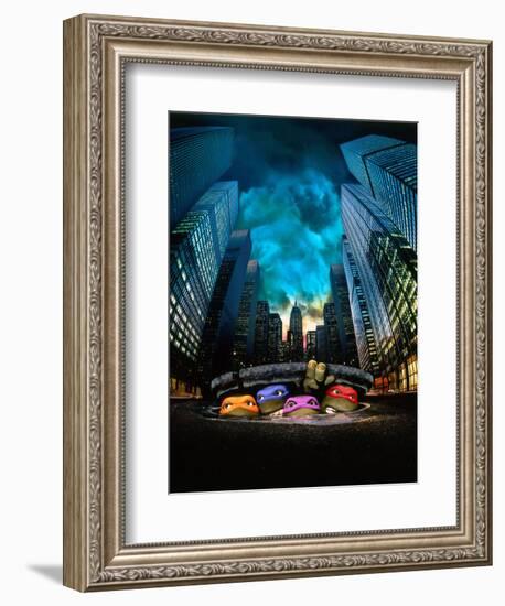 TEENAGE MUTANT NINJA TURTLES [1990], directed by STEVE BARRON.-null-Framed Premium Photographic Print