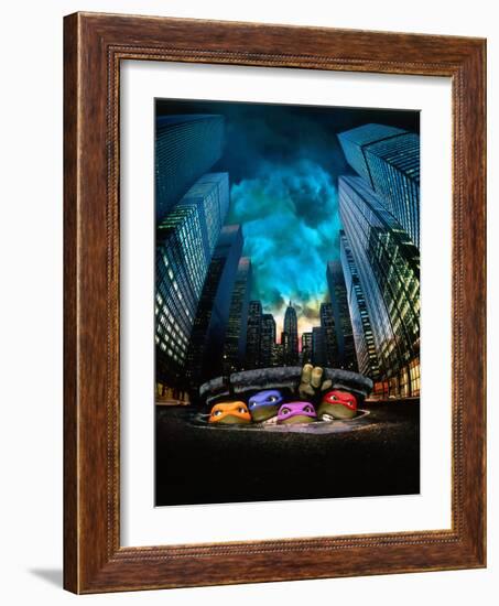 TEENAGE MUTANT NINJA TURTLES [1990], directed by STEVE BARRON.-null-Framed Photographic Print