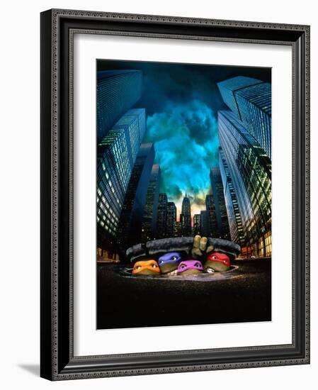 TEENAGE MUTANT NINJA TURTLES [1990], directed by STEVE BARRON.-null-Framed Photographic Print