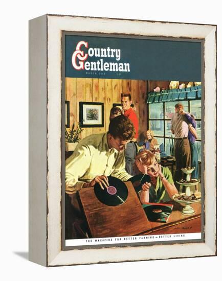 "Teenage Party," Country Gentleman Cover, March 1, 1950-Austin Briggs-Framed Premier Image Canvas