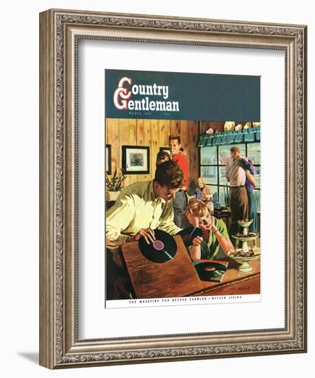 "Teenage Party," Country Gentleman Cover, March 1, 1950-Austin Briggs-Framed Giclee Print