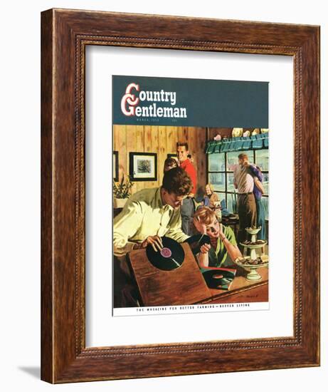 "Teenage Party," Country Gentleman Cover, March 1, 1950-Austin Briggs-Framed Giclee Print