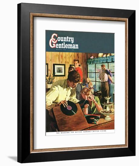 "Teenage Party," Country Gentleman Cover, March 1, 1950-Austin Briggs-Framed Giclee Print